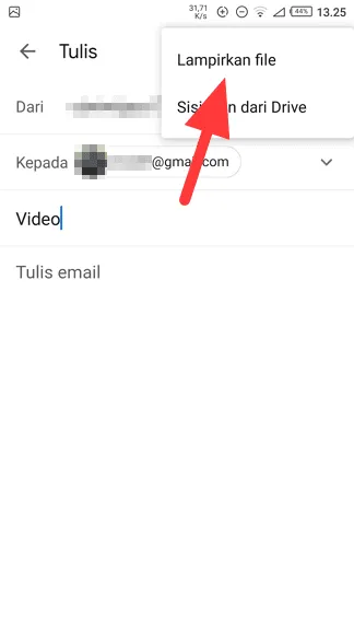 Lampirkan file Cara Mengirim Video 25MB+ Lewat Aplikasi Gmail Android 5 Lampirkan file