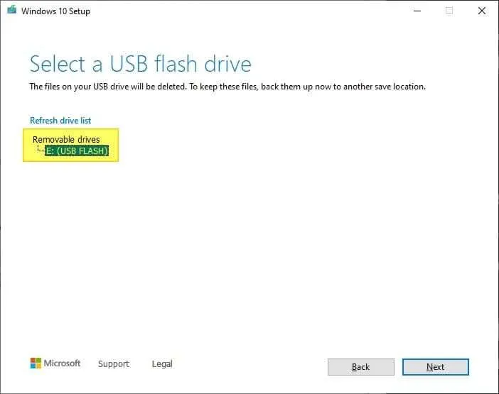 Select USB Cara Membuat Bootable Windows 10 di Flash Disk 10 Select USB