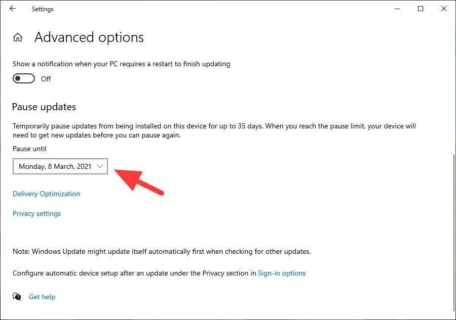 Select date Cara Mematikan Update Windows 10 Secara Permanen 11 Select date