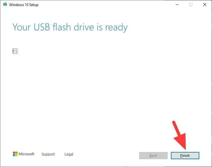 Your USB flash drive is ready Cara Membuat Bootable Windows 10 di Flash Disk 12 Your USB flash drive is ready