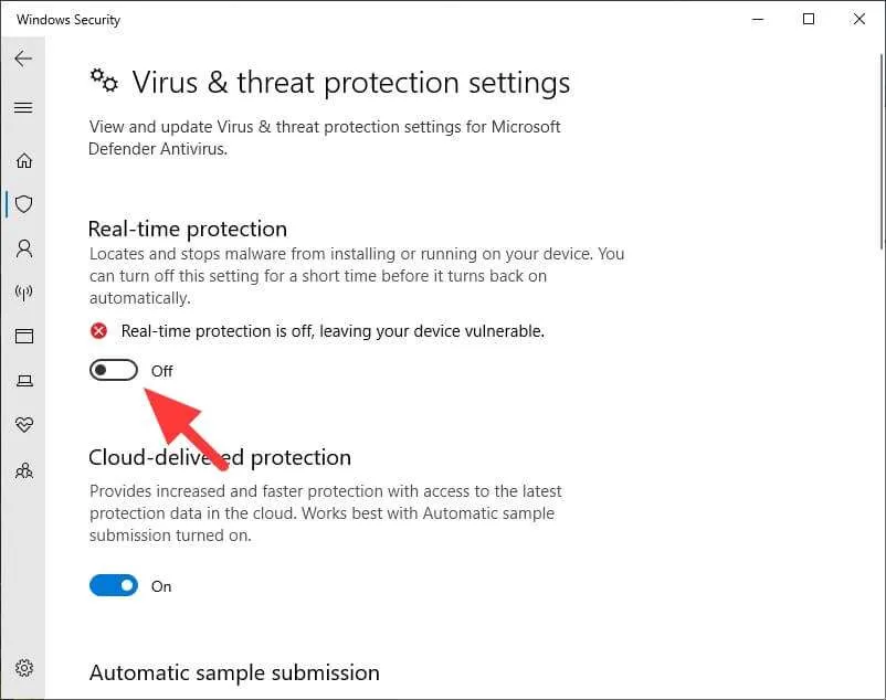 protection off Cara Mengaktifkan & Menonaktifkan Windows Defender di Windows 10 7 protection off