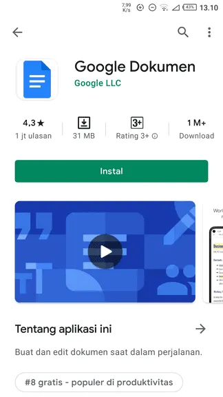 Cara Mengubah Word ke PDF di Android dengan Google Docs 3 Google Docs Cara Mengubah Word ke PDF di Android dengan Google Docs 3 Google Docs