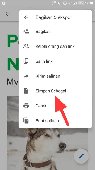 Cara Mengubah Word ke PDF di Android dengan Google Docs 12 Simpan sebagai Cara Mengubah Word ke PDF di Android dengan Google Docs 12 Simpan sebagai
