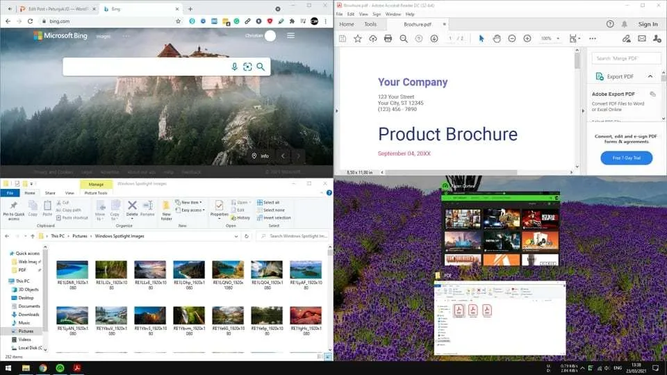 quad split screen Cara Menggunakan Split Screen Windows 10 Agar Lebih Produktif 7 quad split screen