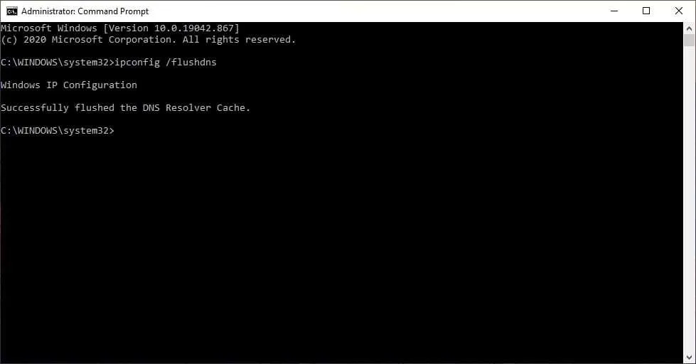 successfully flushed the dns resolver cache Cara Flush DNS di Windows 10 Menggunakan CMD 7 successfully flushed the dns resolver cache
