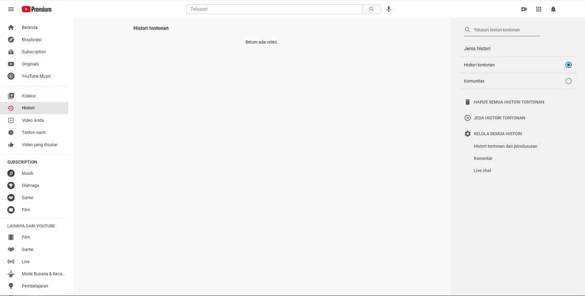 Histori dihapus Cara Menghapus Histori Tontonan di Youtube dengan Instan 8 Histori dihapus