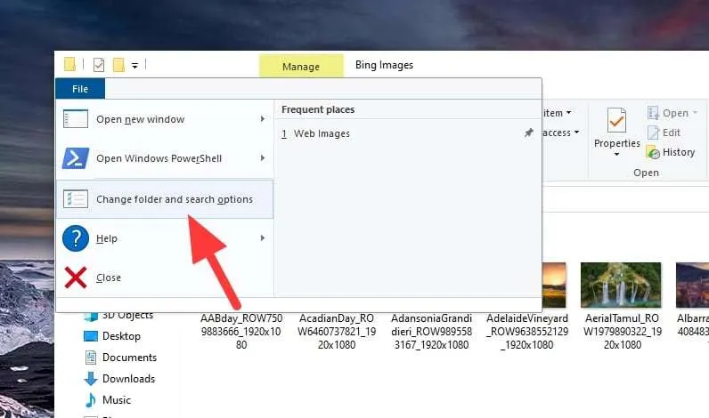 Cara Munculkan Kembali File Yang 'Hidden' di Windows 4 change folder and search options 2 Cara Munculkan Kembali File Yang 'Hidden' di Windows 4 change folder and search options 2