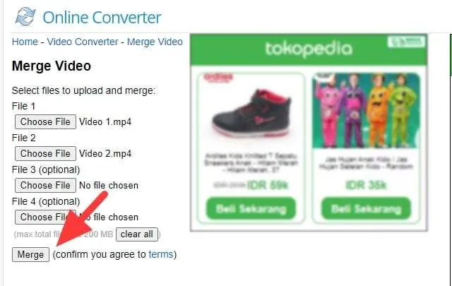 merge 2 3 Cara Menggabungkan Video Online Gratis Tanpa Watermark 6 merge 2