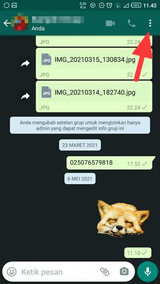 chat menu Cara Ganti Wallpaper Chat WhatsApp dengan Foto Sendiri 11 chat menu