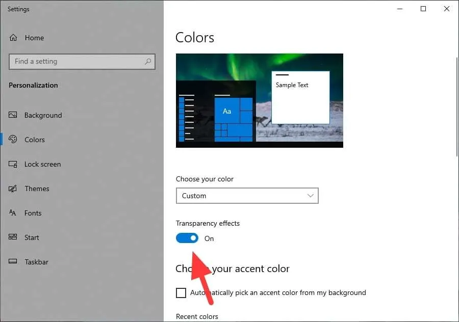 2 Cara Membuat Menu Taskbar Transparan di Windows 10 5 transparency effects 2 Cara Membuat Menu Taskbar Transparan di Windows 10 5 transparency effects
