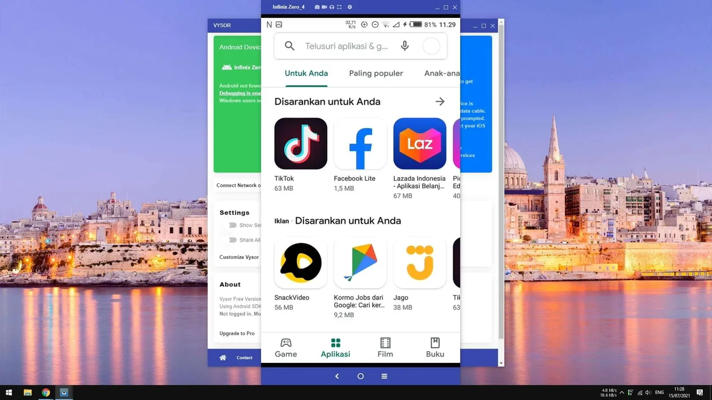 android mirror pc Cara Menampilkan Layar HP Android ke PC/Laptop dengan USB 10 android mirror pc