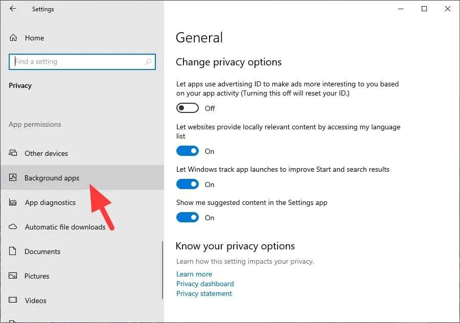 background apps 4 6 Cara Mempercepat Booting Windows 10 Dalam Hitungan Detik 9 background apps 4