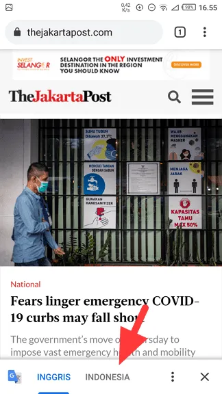 bahasa indonesia Cara Mengaktifkan Auto-Translate di Google Chrome Android 8 bahasa indonesia