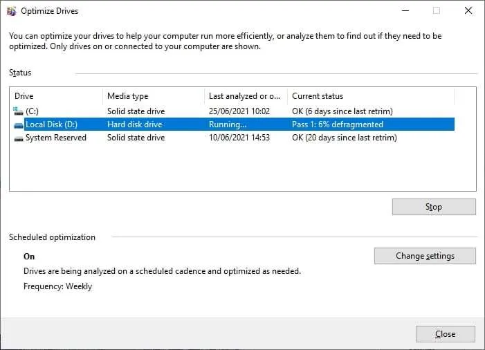 defragment process 6 Cara Mempercepat Booting Windows 10 Dalam Hitungan Detik 16 defragment process