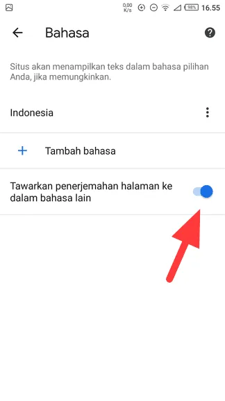 tawarkan penerjemahan halaman ke dalam bahasa lain Cara Mengaktifkan Auto-Translate di Google Chrome Android 7 tawarkan penerjemahan halaman ke dalam bahasa lain