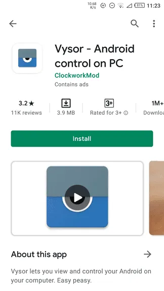 vysor google play store Cara Menampilkan Layar HP Android ke PC/Laptop dengan USB 3 vysor google play store