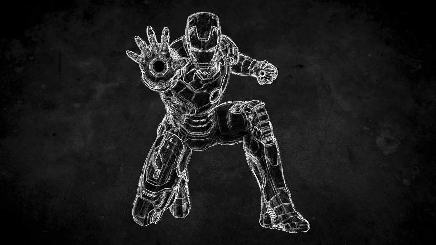 chalk effect iron man Cara Mudah Membuat Efek Kapur di Photoshop 12 chalk effect iron man