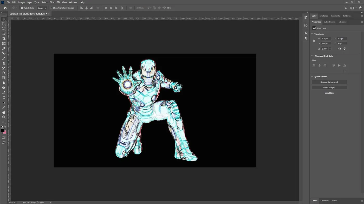 find edges result Cara Mudah Membuat Efek Kapur di Photoshop 5 find edges result