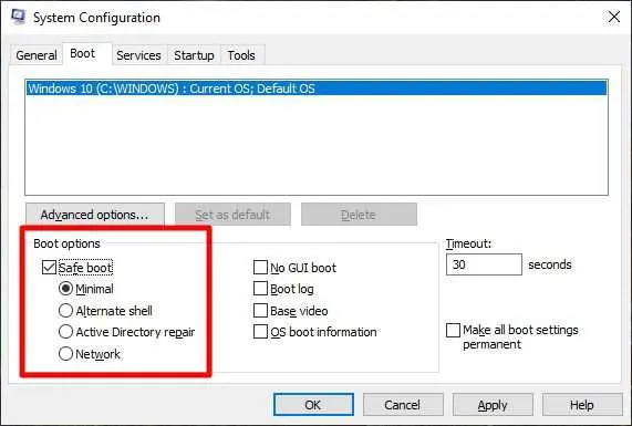 system configuration safe boot 3 Cara Mudah Masuk 'Safe Mode' di Windows 10 5 system configuration safe boot