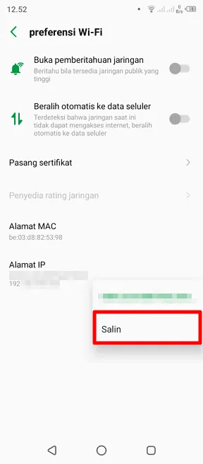 salin ip address android 2 Cara Cepat Menemukan 'IP Address' Ponsel Android 7 salin ip address android
