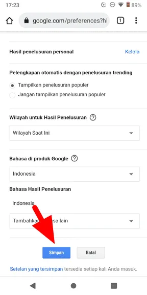simpan Cara Menonaktifkan Filter 'SafeSearch' di Mesin Pencari Google 10 simpan