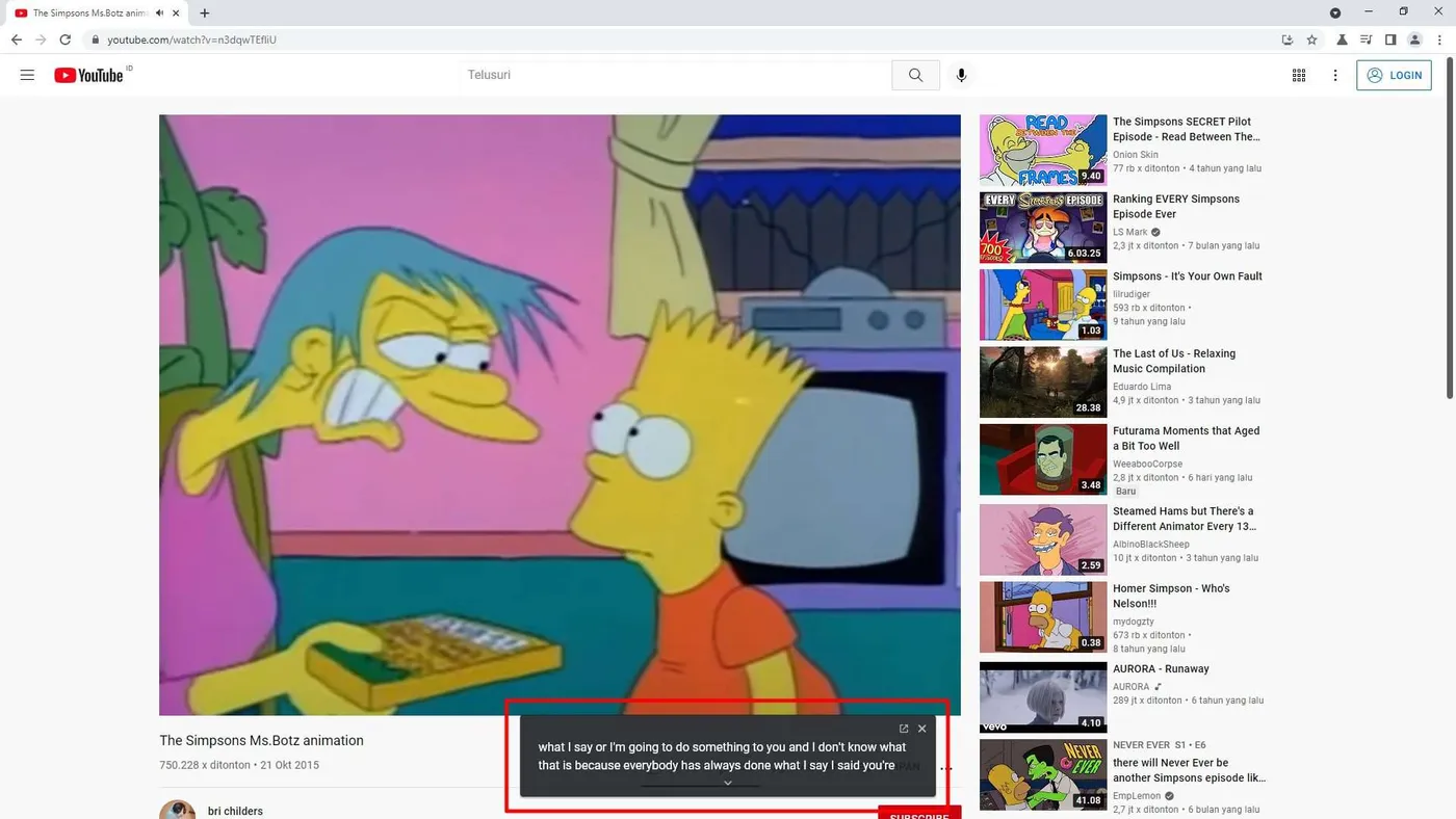 teks otomatis Cara Menampilkan Subtitle di YouTube yang Tidak Ada CC 6 teks otomatis