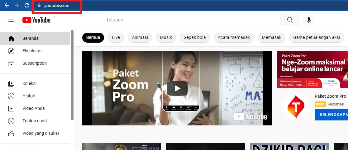 buka situs youtube Cara Nonton YouTube Sambil Buka Aplikasi Lain di Komputer 2 buka situs youtube