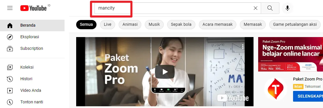 cari video Cara Nonton YouTube Sambil Buka Aplikasi Lain di Komputer 3 cari video