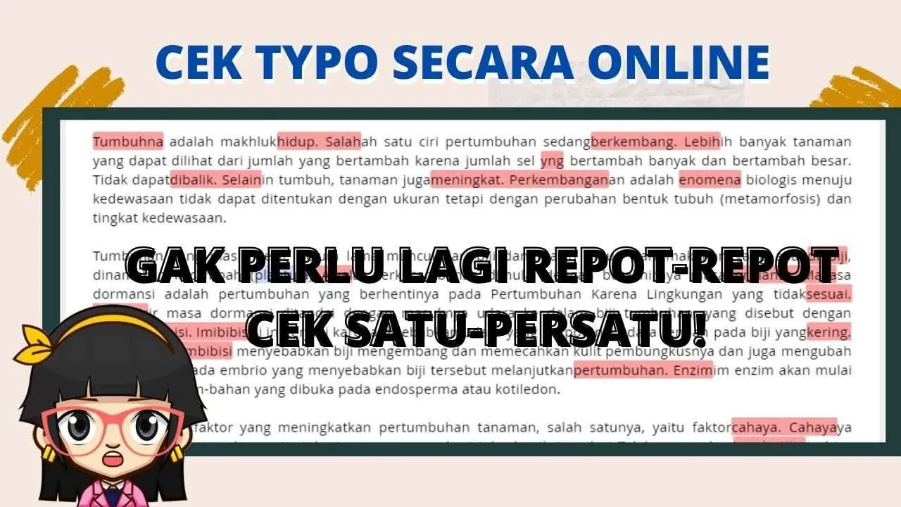 Cara mengecek typo secara online
