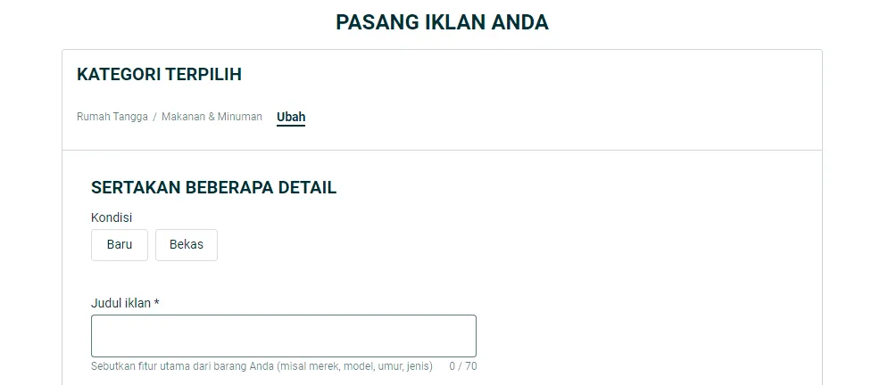 isi data olx Ini Cara Menjual Barang di OLX, Mudah dan Tidak Ribet 7 isi data olx