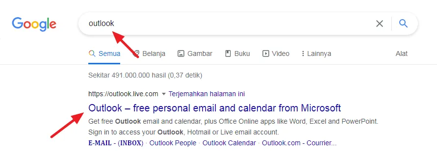 klik outlook 3 Cara Mengirim File Besar Lewat Email dengan Mudah 9 klik outlook