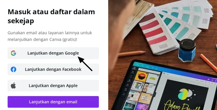 lanjutkan dengan google Cara Membuat Header Channel YouTube Tanpa Aplikasi 4 lanjutkan dengan google