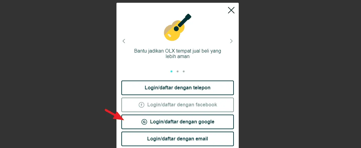 login dengan google Ini Cara Menjual Barang di OLX, Mudah dan Tidak Ribet 4 login dengan google