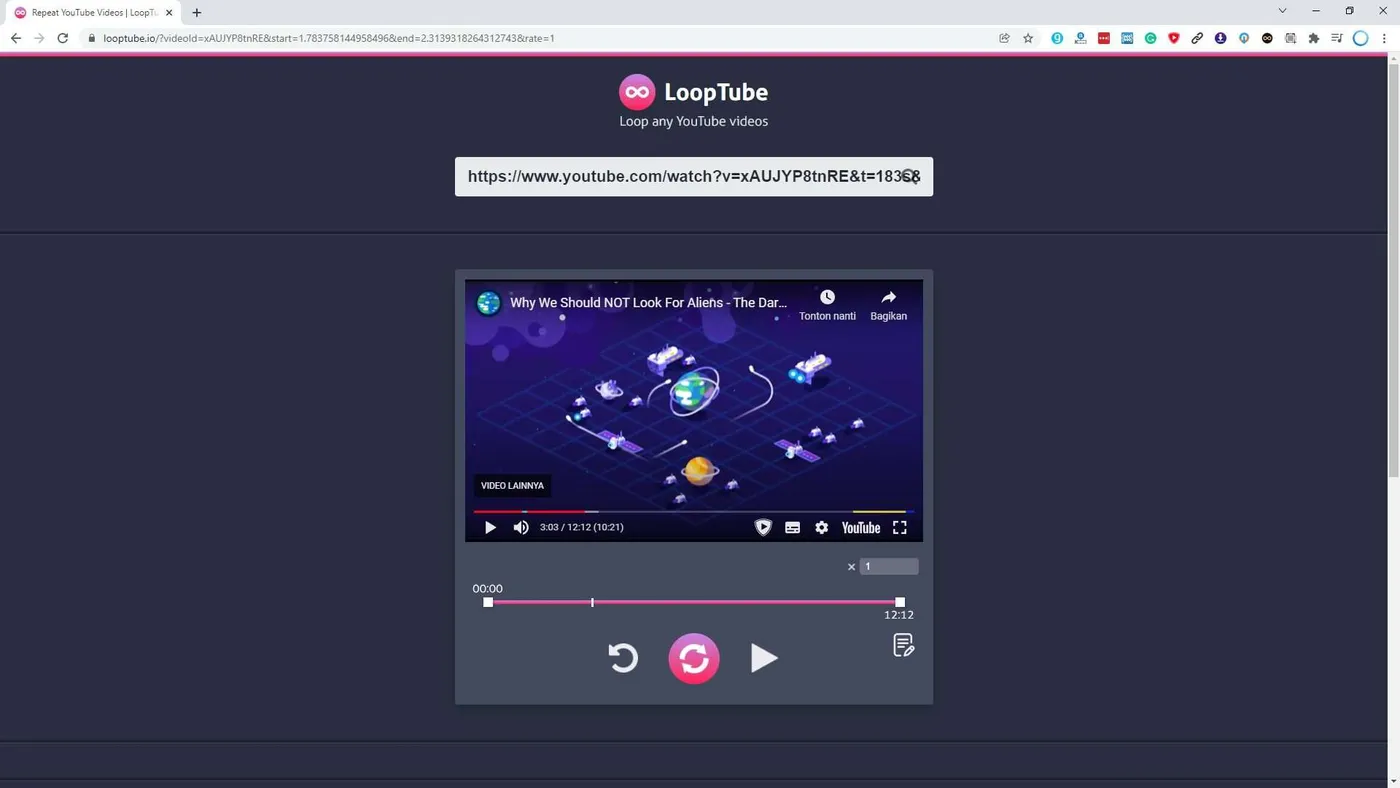 looptube Cara Putar Ulang Video YouTube Secara Otomatis 6 looptube