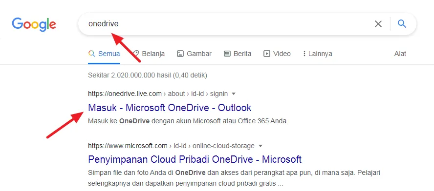onedrive 3 Cara Mengirim File Besar Lewat Email dengan Mudah 15 onedrive
