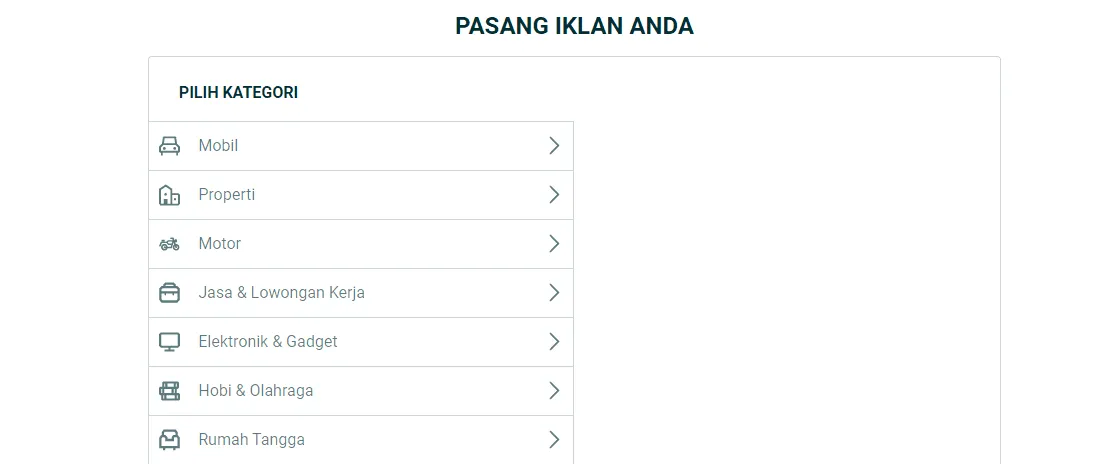 pilih kategori barang olx Ini Cara Menjual Barang di OLX, Mudah dan Tidak Ribet 6 pilih kategori barang olx
