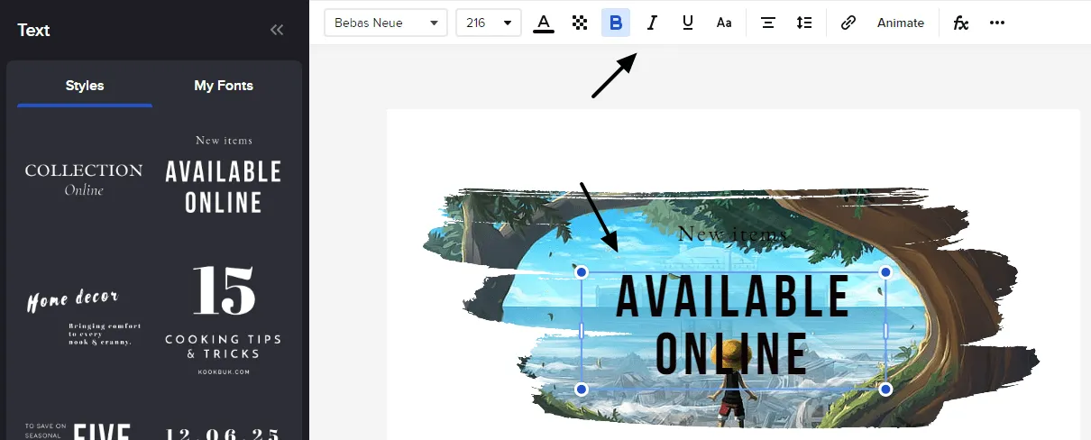 pilih text crello Cara Membuat Header Channel YouTube Tanpa Aplikasi 28 pilih text crello
