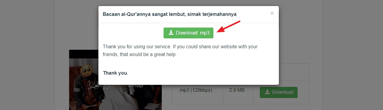 pop up download 4 Cara Download Video YouTube Menjadi MP3 Tanpa Aplikasi 16 pop up download