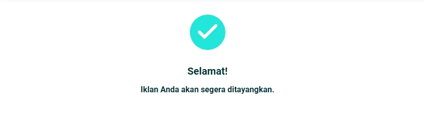 selamat iklan segera tayang Ini Cara Menjual Barang di OLX, Mudah dan Tidak Ribet 10 selamat iklan segera tayang