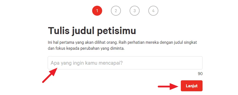 tulis judul petisi Cara Mudah Membuat Petisi Online di Change.org 9 tulis judul petisi