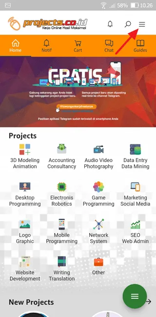 Screenshot 20220128 102626 Cara Mencari Freelancer di Situs dan Aplikasi Projects.co.id 13 Screenshot 20220128 102626