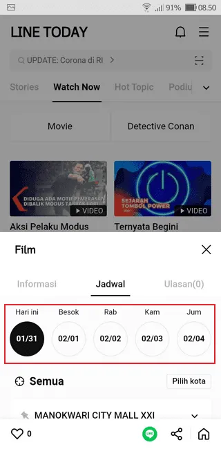Cara Melihat Jadwal Film di Bioskop Menggunakan LINE 8 Screenshot 20220131 085025 Cara Melihat Jadwal Film di Bioskop Menggunakan LINE 6 Screenshot 20220131 085025