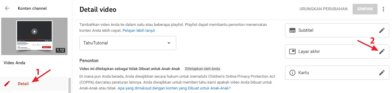 layar akhir Cara Membuat Rekomendasi Tontonan di Akhir Video YouTube 5 layar akhir