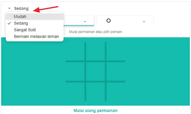 Cara Mainkan 8 Game Tersembunyi di Google Chrome 12 level tic tac toe Cara Mainkan 8 Game Tersembunyi di Google Chrome 10 level tic tac toe