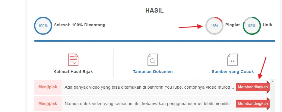 Cara Mengecek Plagiarisme Artikel di Internet Secara Akurat 16 membandingkan small seo tools Cara Mengecek Plagiarisme Artikel di Internet Secara Akurat 14 membandingkan small seo tools
