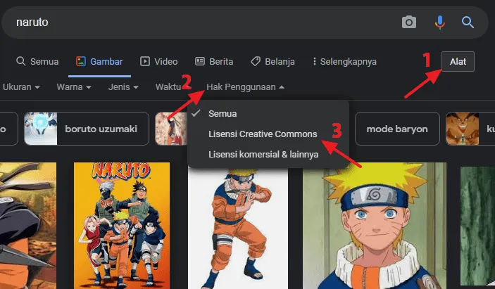naruto cc Cara Mencari Gambar di Google Gratis dan Bebas Hak Cipta 2 naruto cc