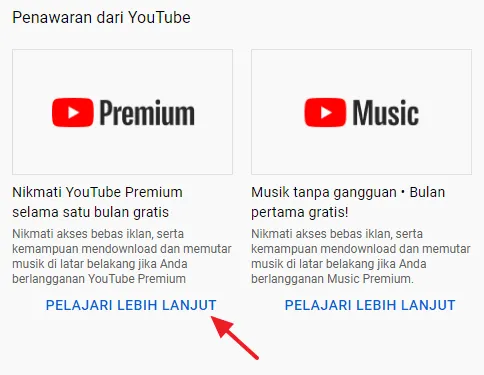 pelajari lebih lanjut Cara Berlangganan YouTube Premium 30 Hari Secara Gratis 7 pelajari lebih lanjut