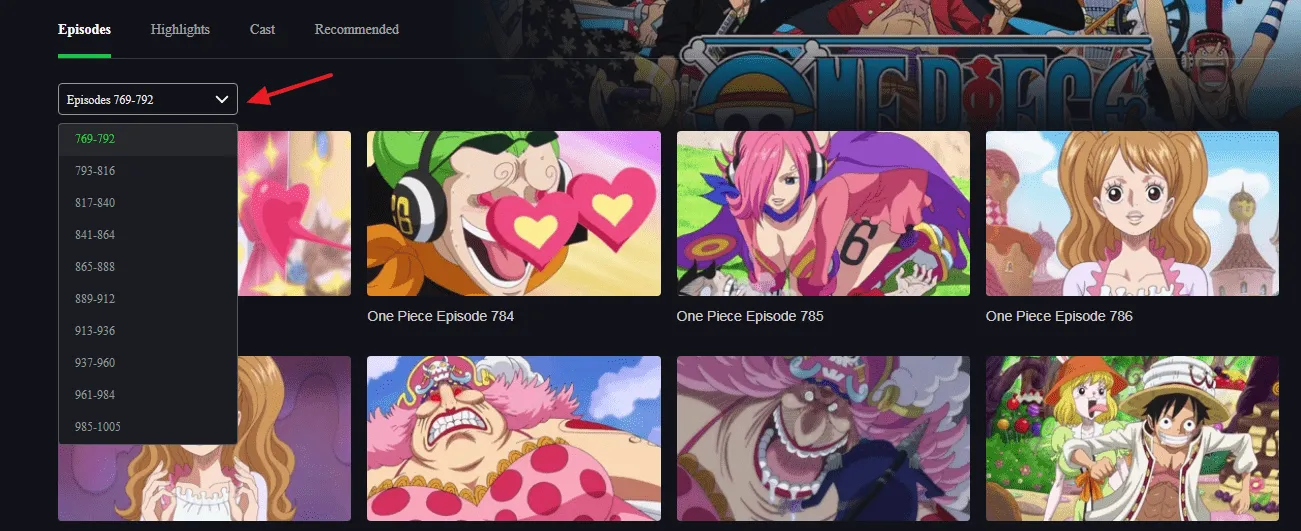pilih episode Cara Nonton Anime Gratis dan Legal di Laptop atau Smartphone 8 pilih episode