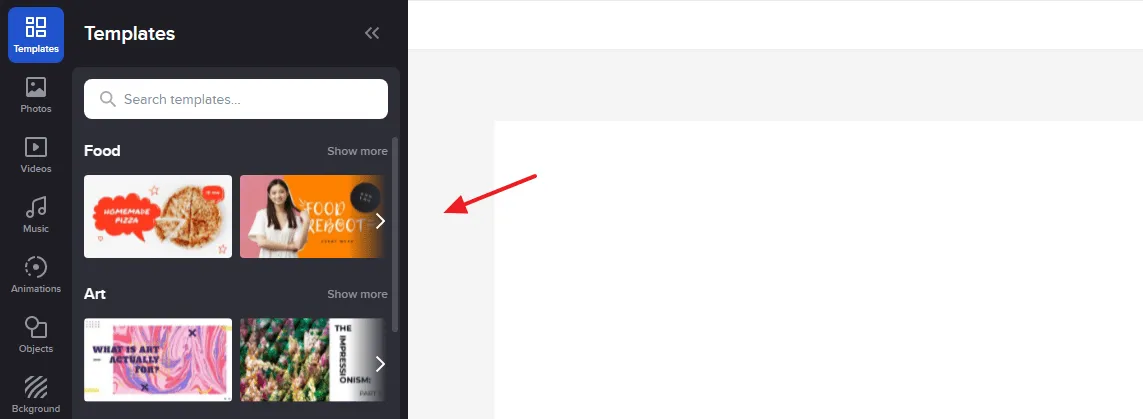 pilih template Cara Membuat Thumbnail YouTube Tanpa Bantuan Aplikasi 12 pilih template