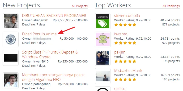 project publish Cara Mencari Freelancer di Situs dan Aplikasi Projects.co.id 8 project publish